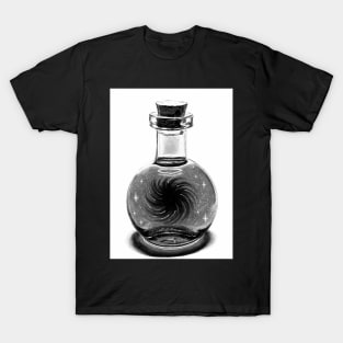 Wiccan spell potion - blackhole - sepia T-Shirt